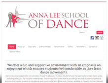 Tablet Screenshot of annaleeschoolofdance.co.nz